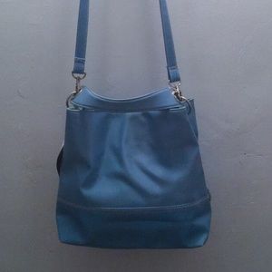 Tommy Hilfiger light blue leather purse dual strap